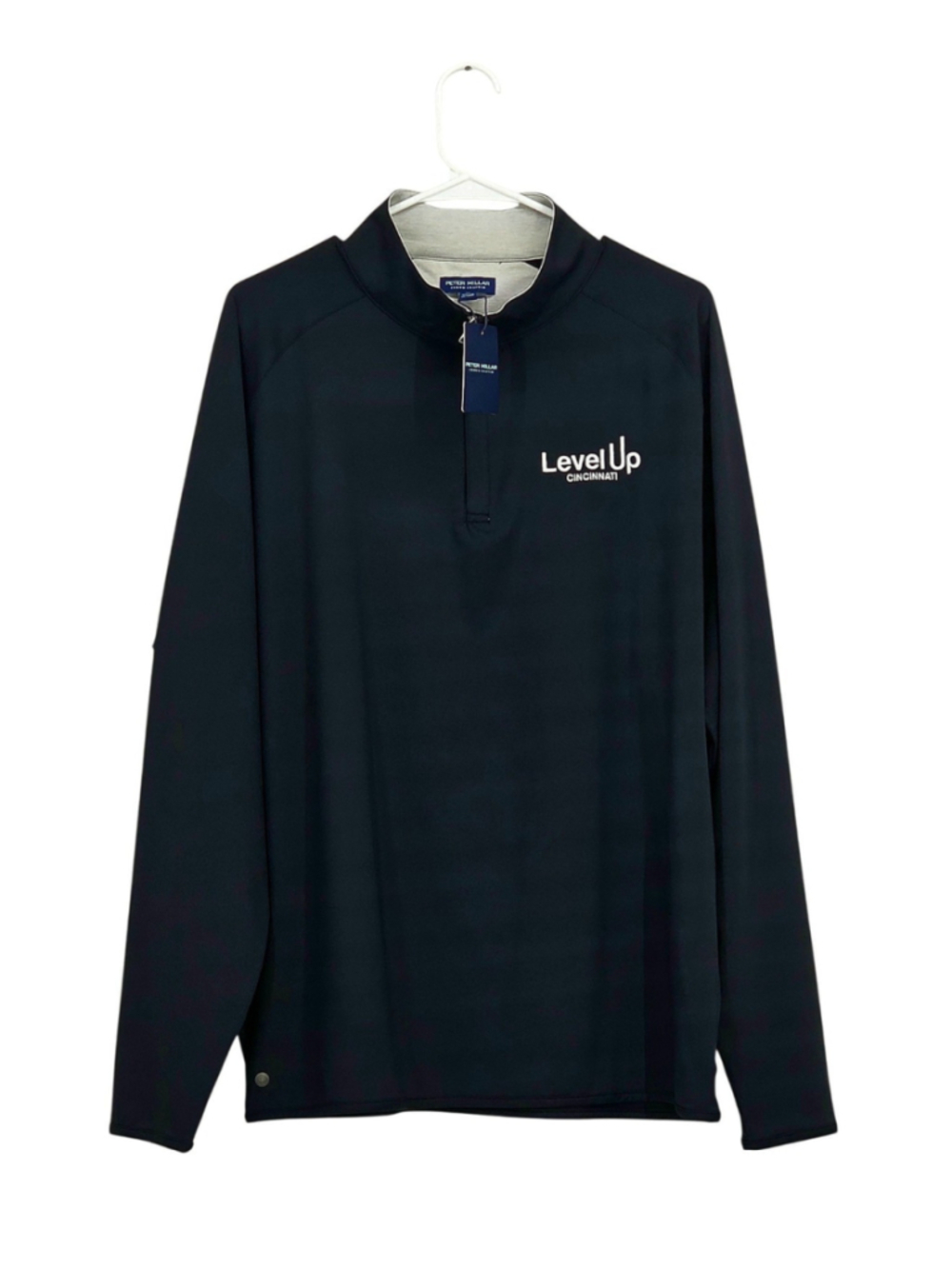 Peter Millar Crown Crafted Quarter Zip XL Black Performance Pullover NWT